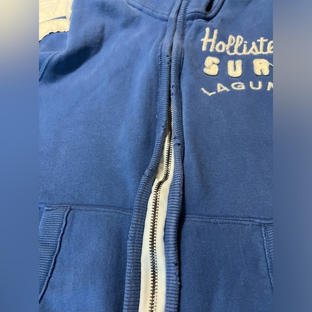 Hollister distressed Blue Hoodie, size Small - Picture 11 of 11